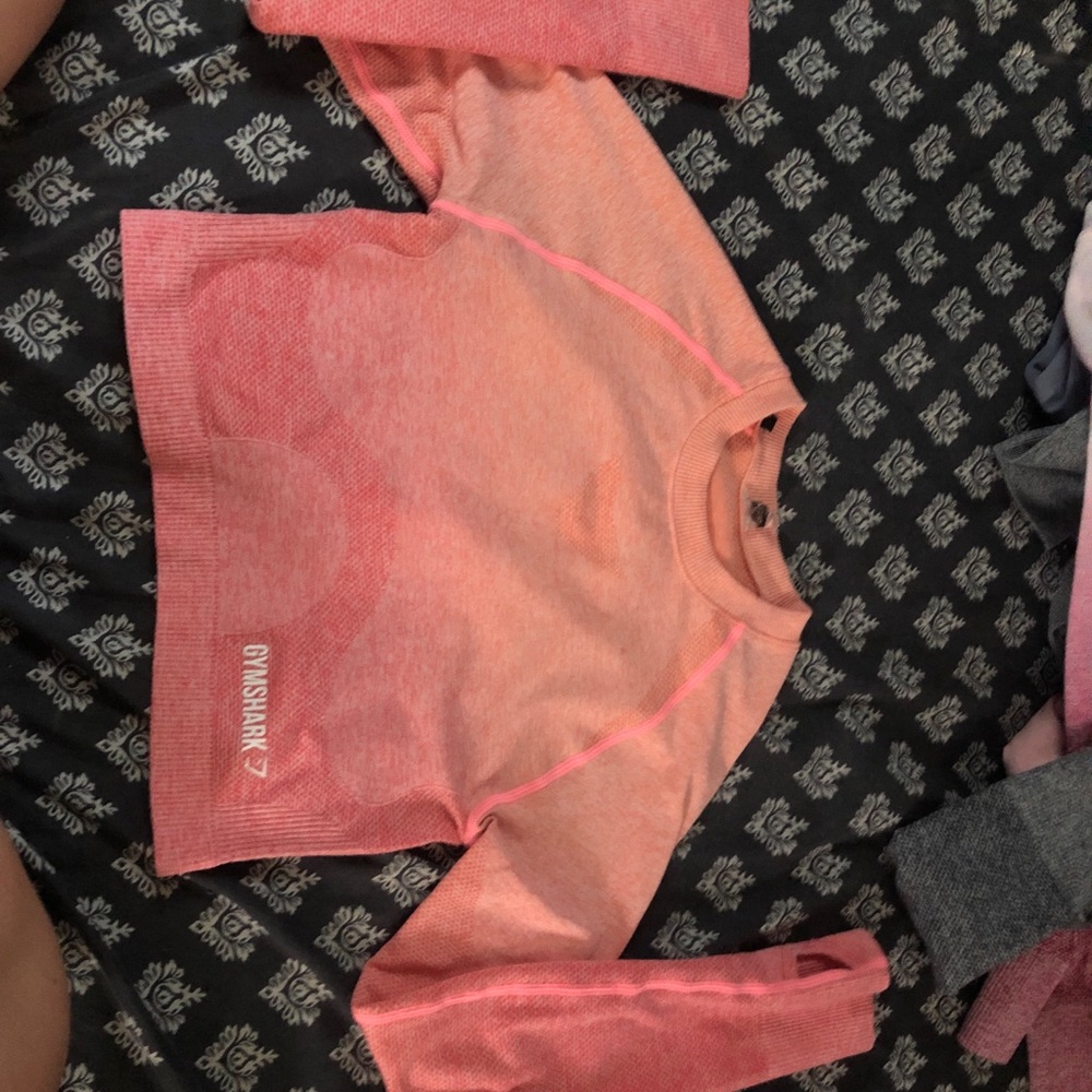 gymshark long sleeve ombre crop top